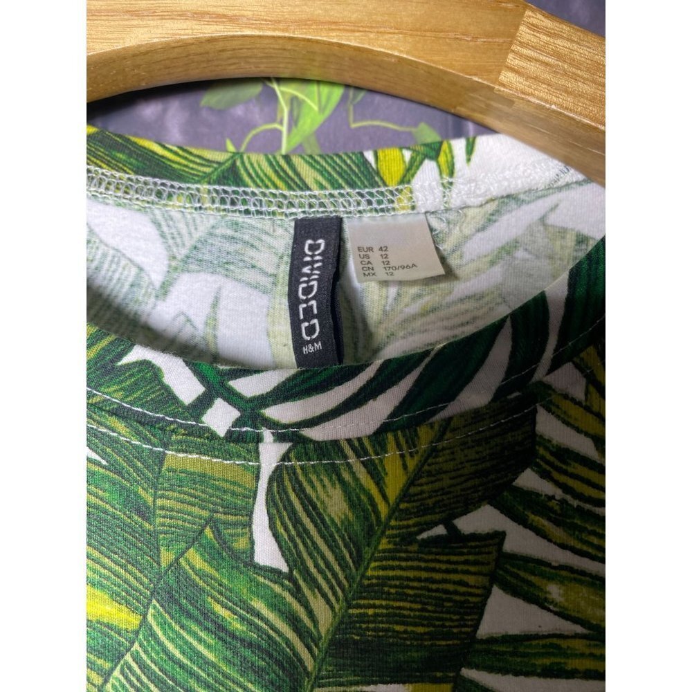 Divided Tokyo 36 Palm Leaf T Shirt Dress 12 - Picture 4 of 5